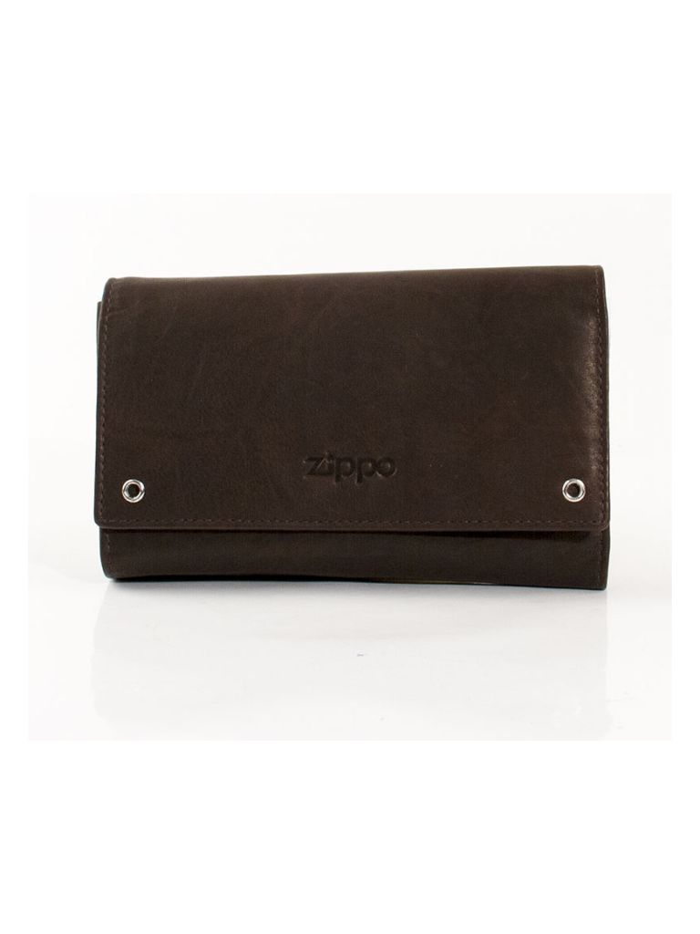 Zippo Biker-Geldbeutel Leder mit Kette Mocca mit Zippo-Fach