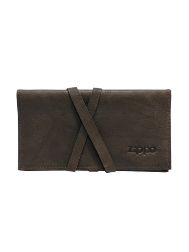 Zippo Drehertasche Leder mit Lederband Mocca 16cm mit Papierfach
