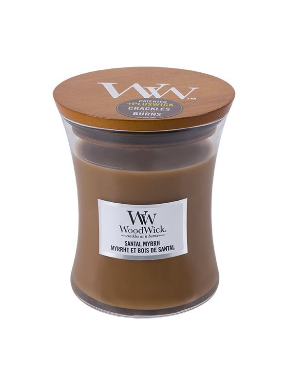 WoodWick Santal Myrrh glass medium