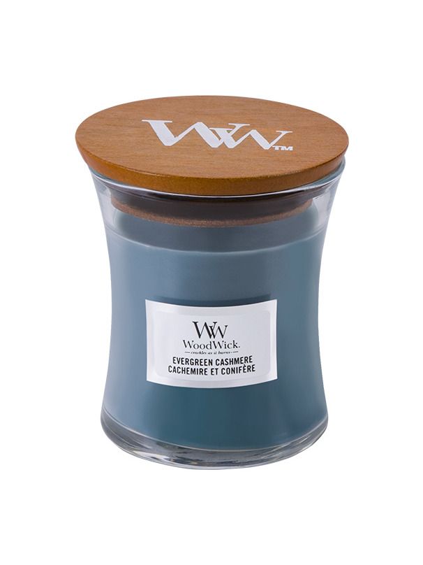 WoodWick Evergreen Cashmere glass mini