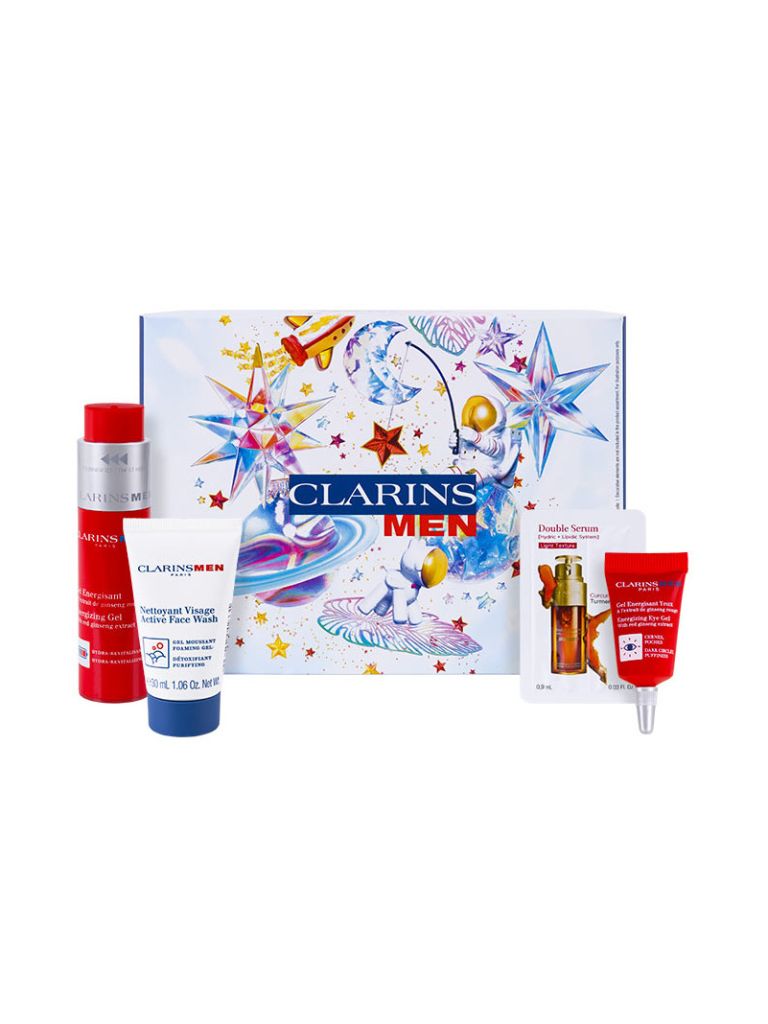 Clarins Men Energizing Gel 50 ml + Men Active Face Wach 30 ml + Men Energy Eye Gel 3 ml