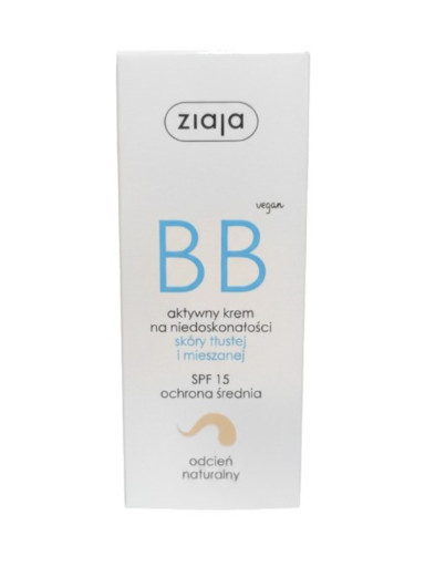 Ziaja BB Cream Oily&Combination Skin BB cream for oily and combination skin SPF15 50ml Natural