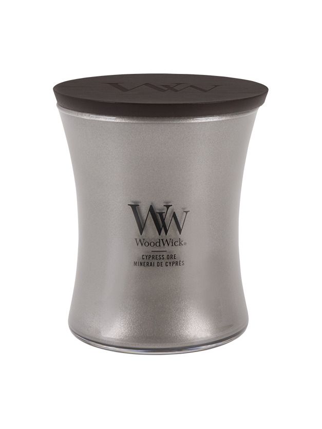 WoodWick Precious Metals Cypress Ore glass medium