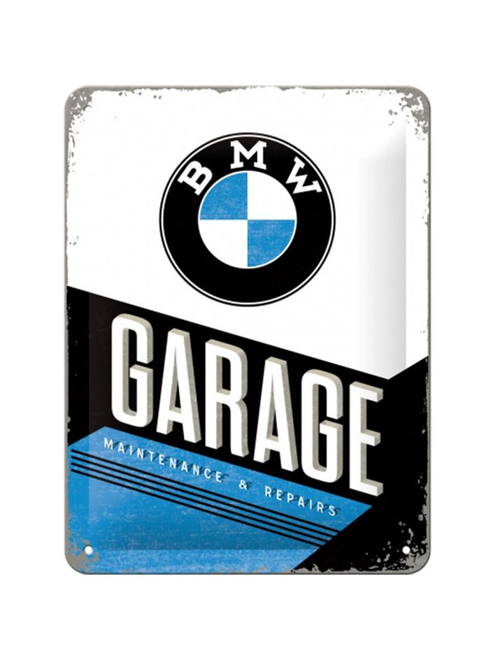 Blechschild 15x20 cm BMW Garage