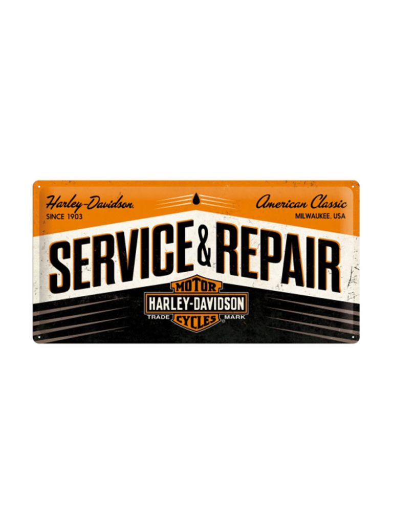 Blechschild 25x50cm Harley & Davidson (Service & Repair) 