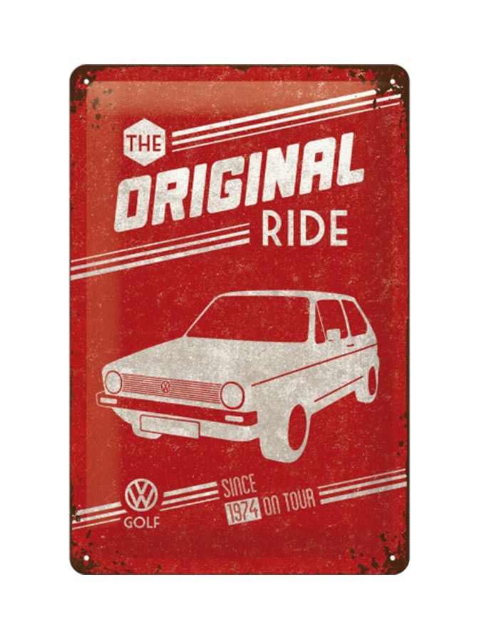 Blechschild 20x30 VW The Original Ride red