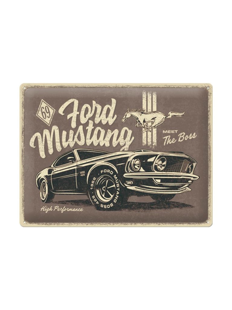 Blechschild 30x40 Ford Mustang (The Boss) 