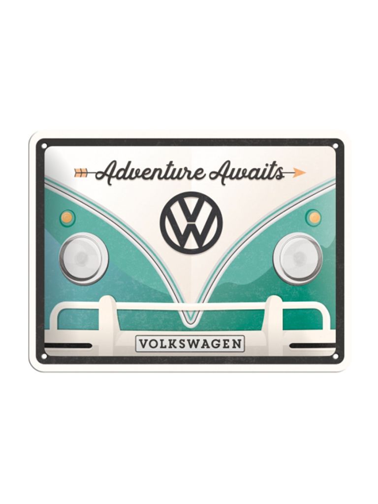 Blechschild 15x20 cm Volkswagen Adventure Awaits 