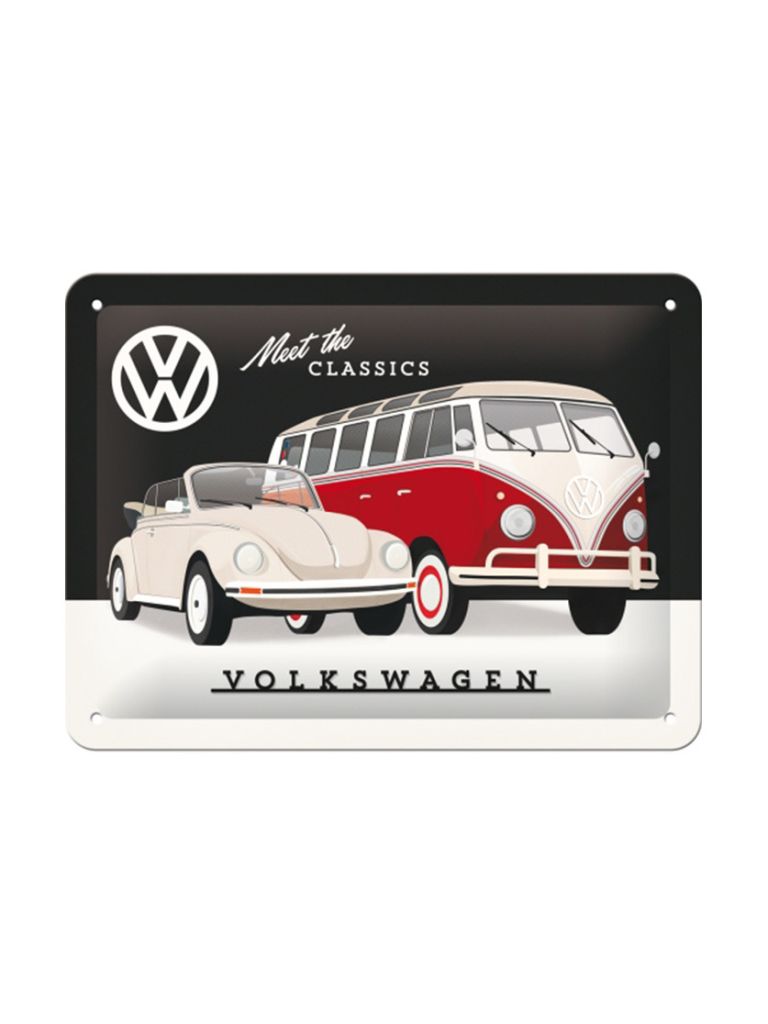 Blechschild 15x20 cm VW Meet The Classics 