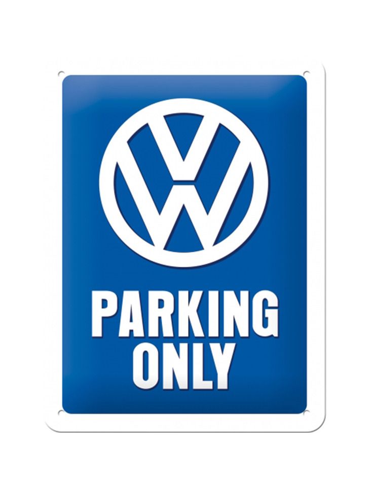 Blechschild 15x20 cm VW Parking Only