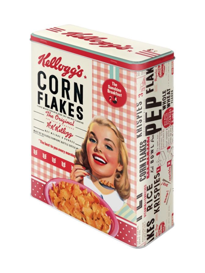 Blechdose XL Kellogg's (Girl Corn Flakes Collage)