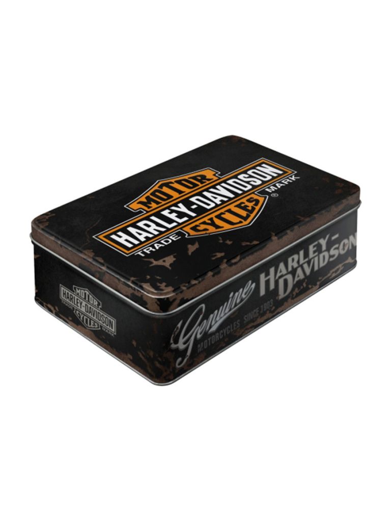 Blechdose L Flach Harley-Davidson