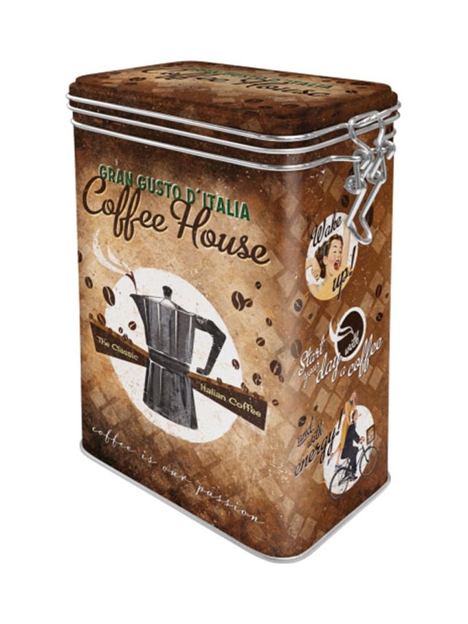 Blechdose mit Klip  Coffee House