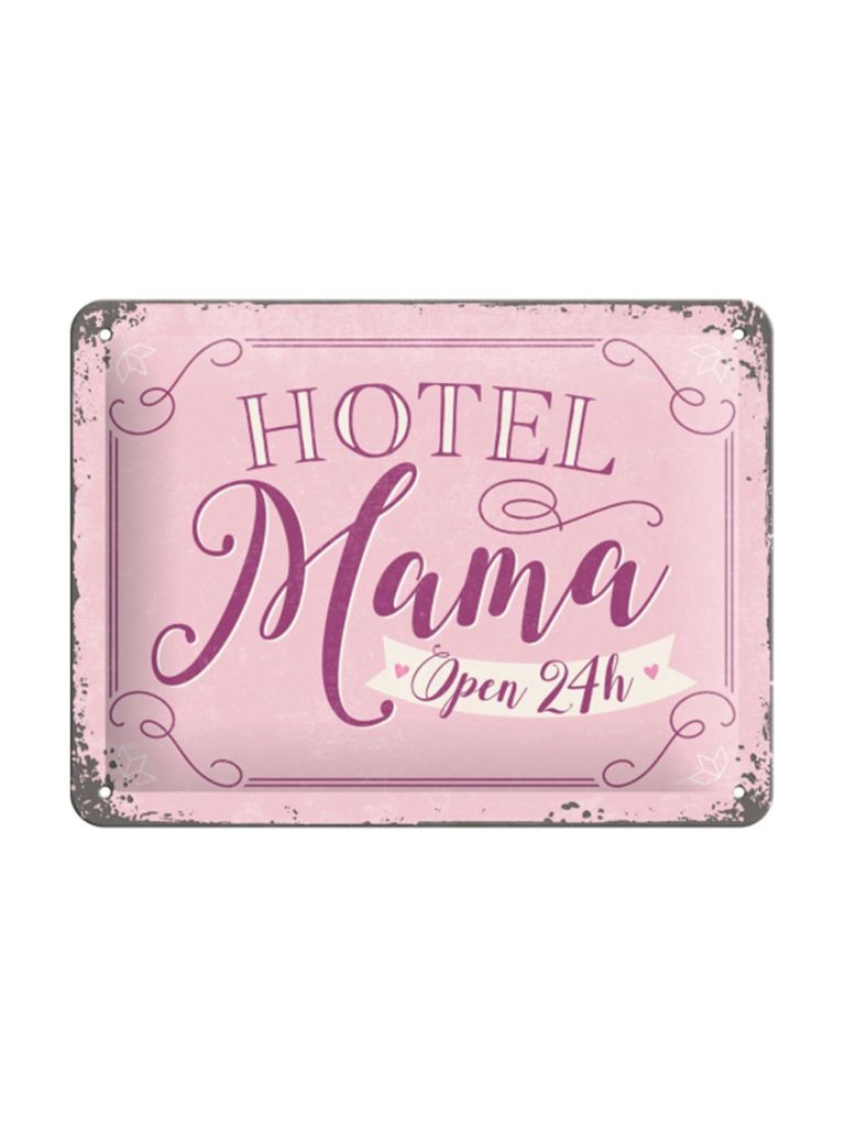 Blechschild 15x20 cm Hotel Mama