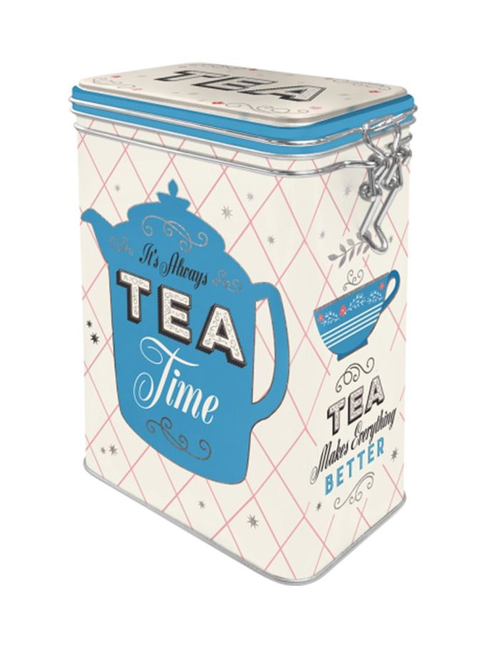 Blechdose mit Klip Tea Time