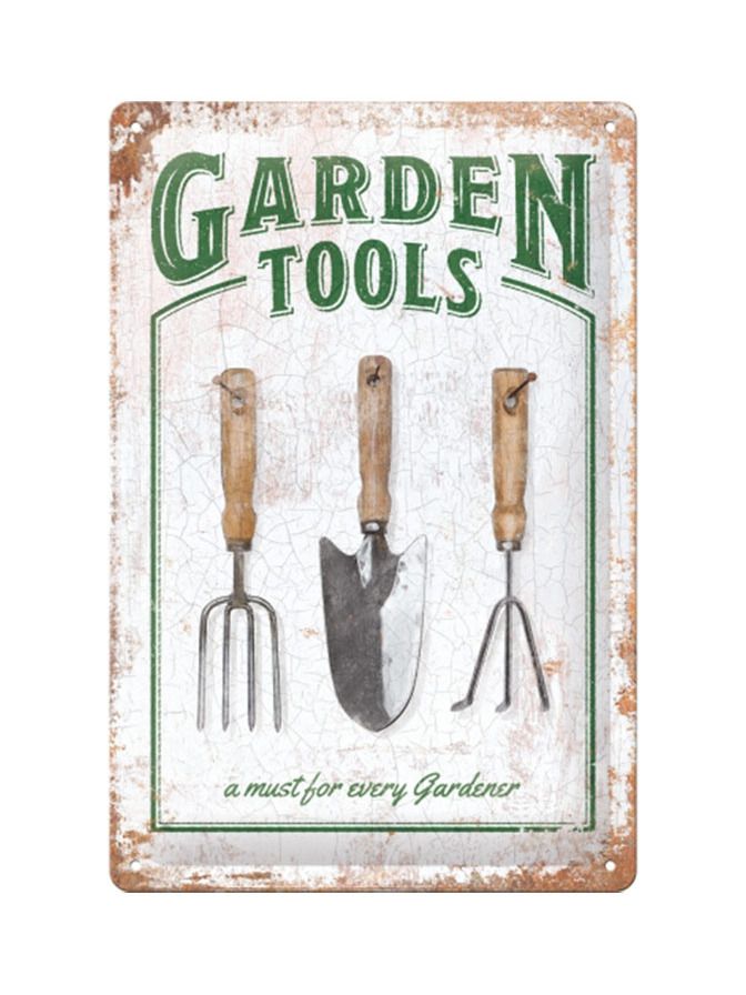 Blechschild 20x30cm Garden Tools