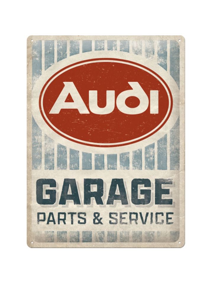 Blechschild Audi Garage Parts & Service 30x40cm