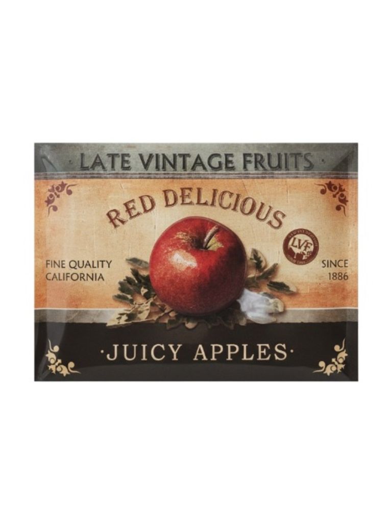 Blechschild 40x30 cm Red Delicious Juicy Apples