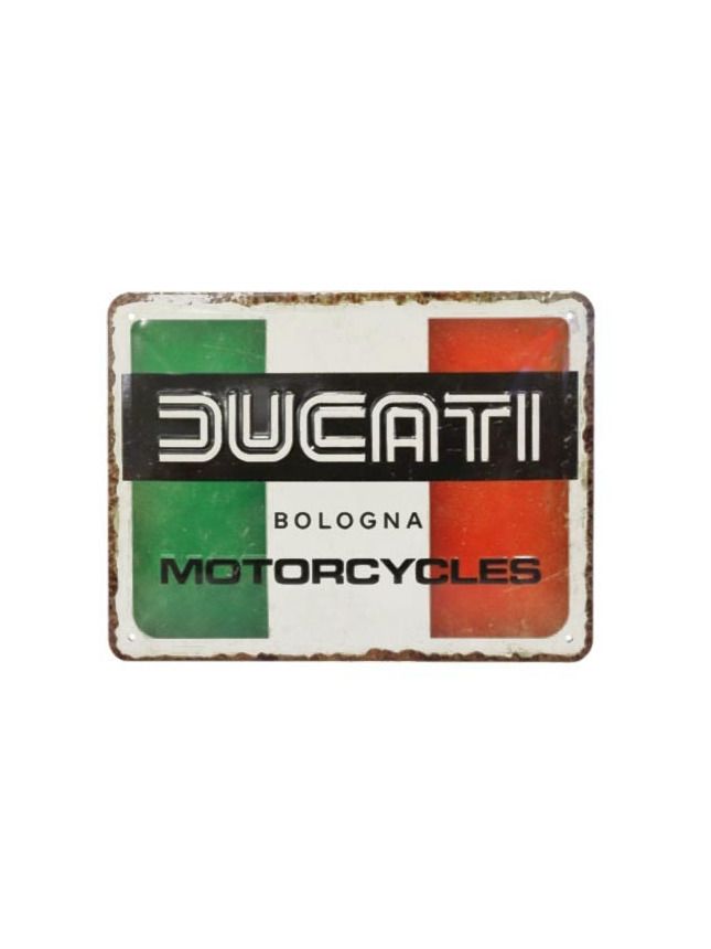 Blechschild 15x20 Ducati Italy Giugiaro Logo