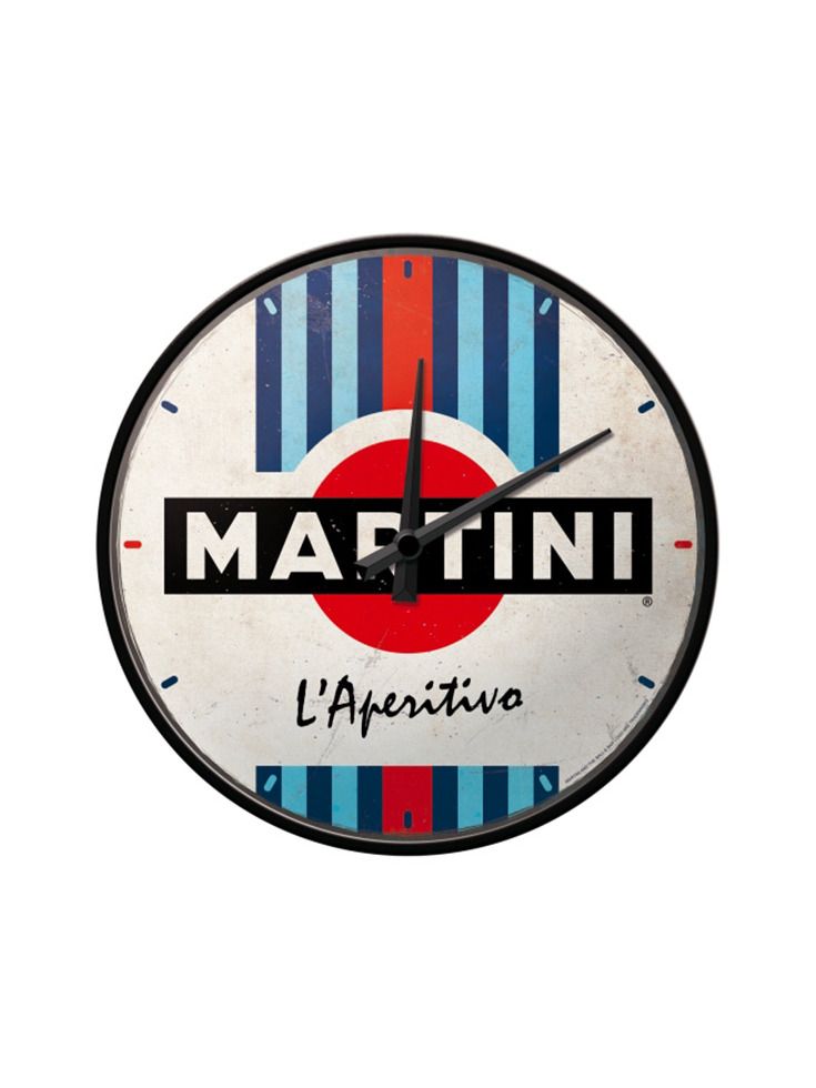 Wanduhr Martini (L'Aperitivo Racing Stripes)