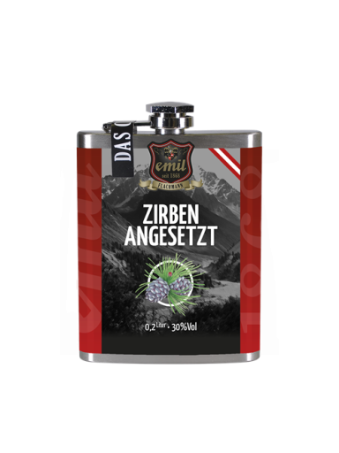 Emil Zirben Schnaps angesetzt 0,2l 30% Flachmann