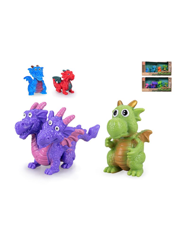 Drachenfigur 3,5-6cm farbig