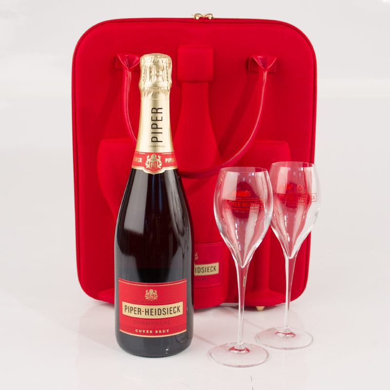 Piper-Heidsieck Cuvée Brut 12% 0,75 l + 2 Gläser