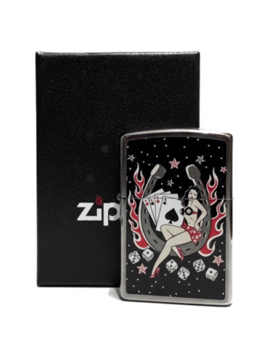 Zippo chrom geb. color "Lady Luck" 60002486