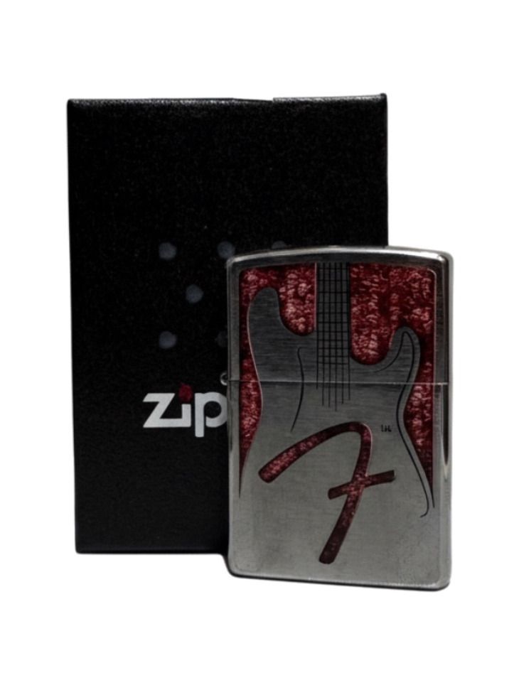 Zippo chrom geb. col. "Fender - F" 60002642